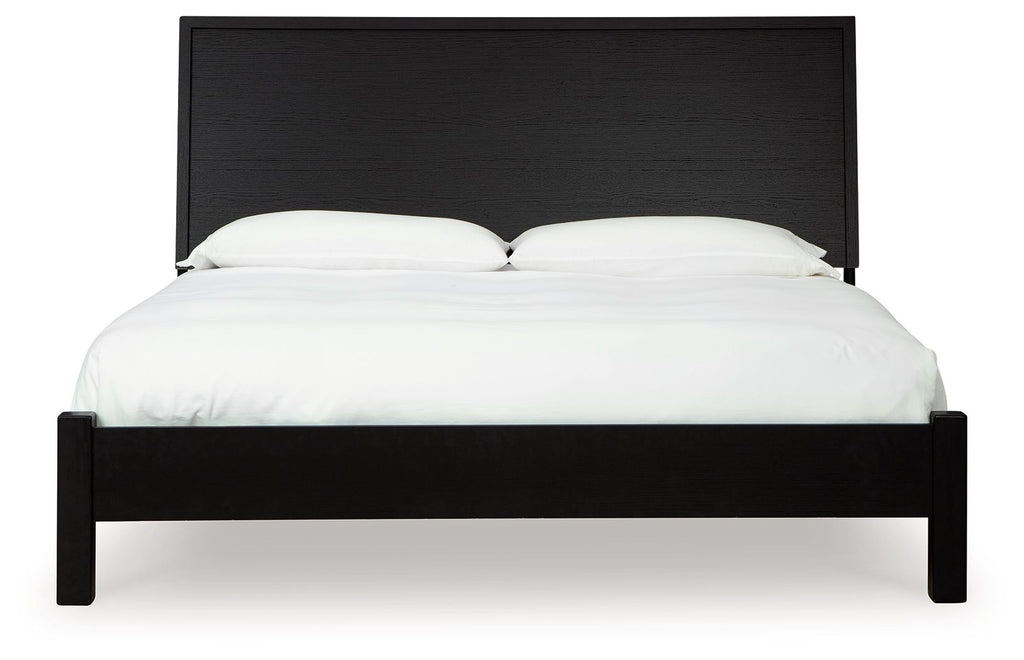 Paneelbett mit niedrigem Fußteil