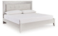 Cama King tapizada con paneles