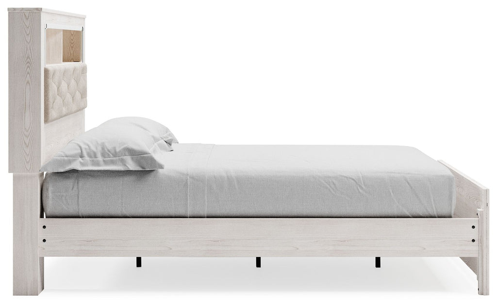 Queen Panel Bookcase Bed With Roll Slats