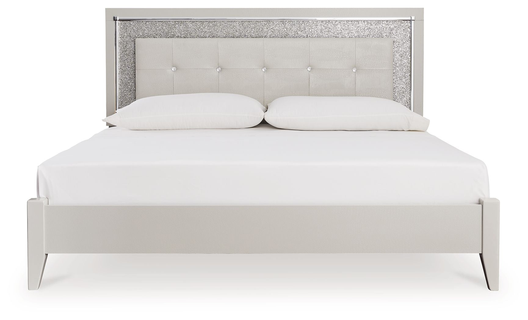 Cama King tapizada con paneles