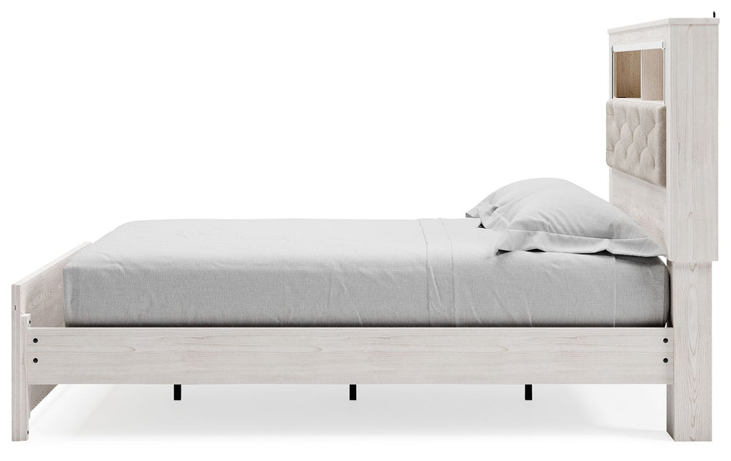 Queen Panel Bookcase Bed With Roll Slats