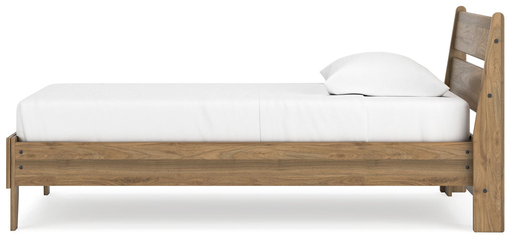 Cama de plataforma con paneles