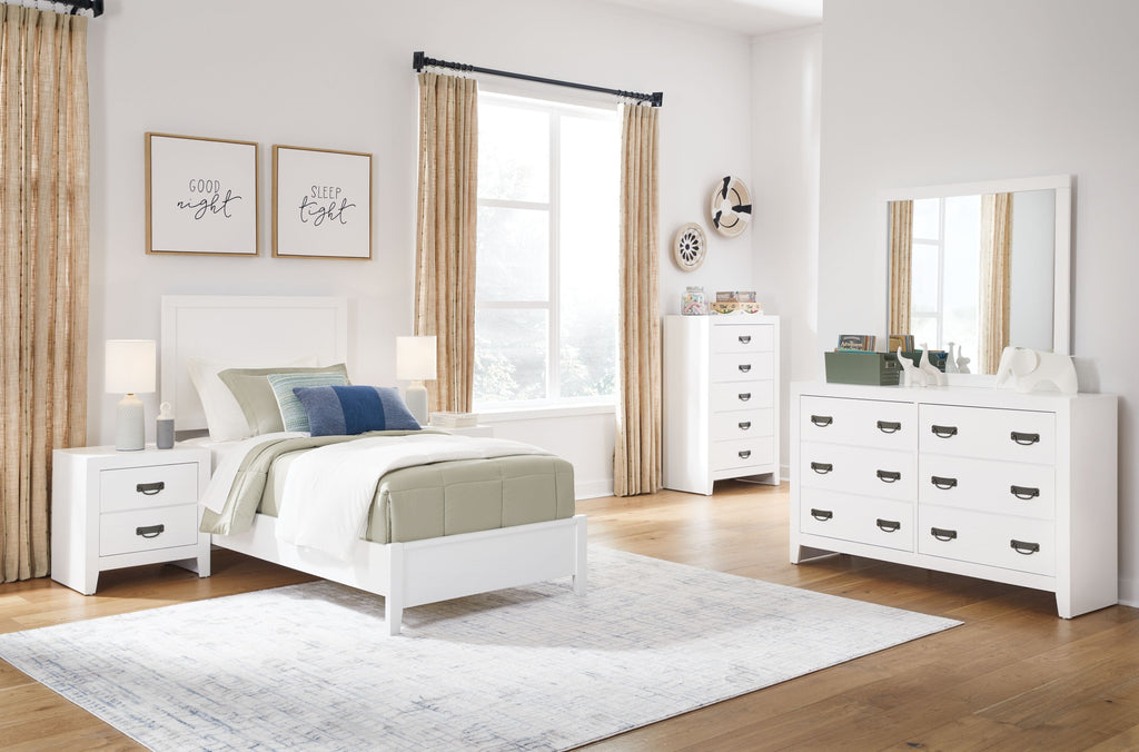 Letto con pannelli