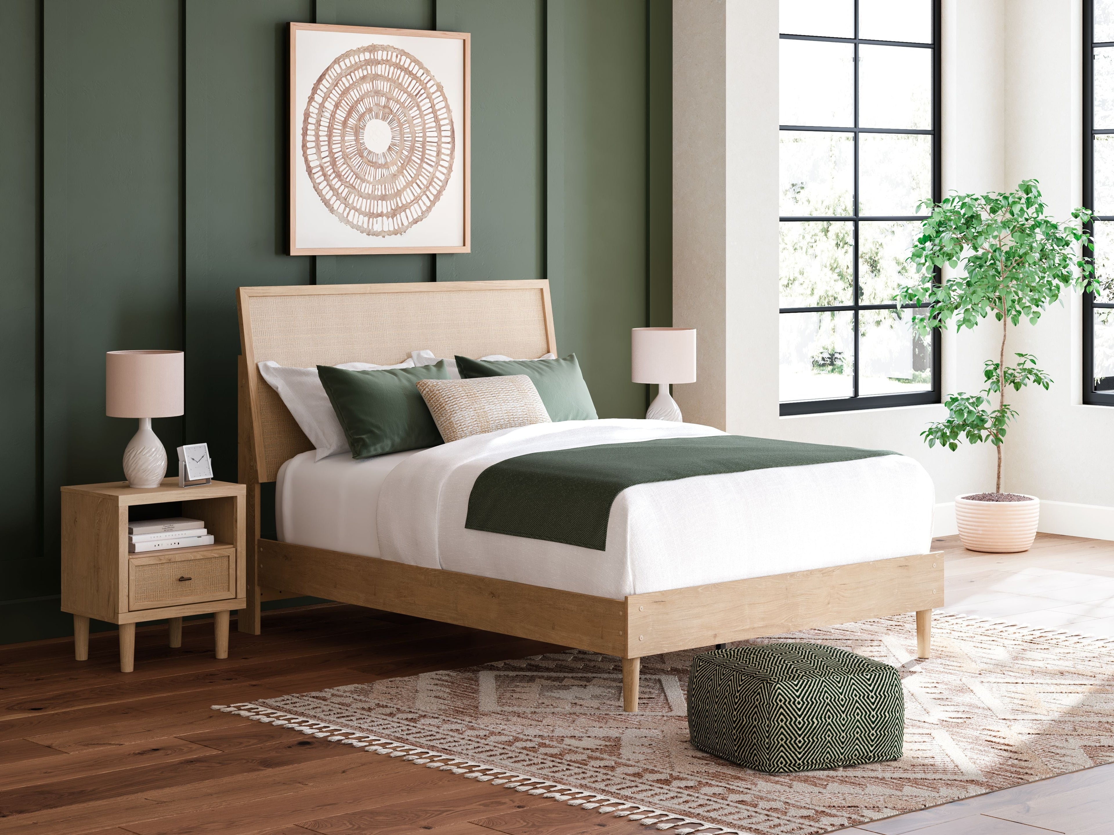 Letto con pannelli