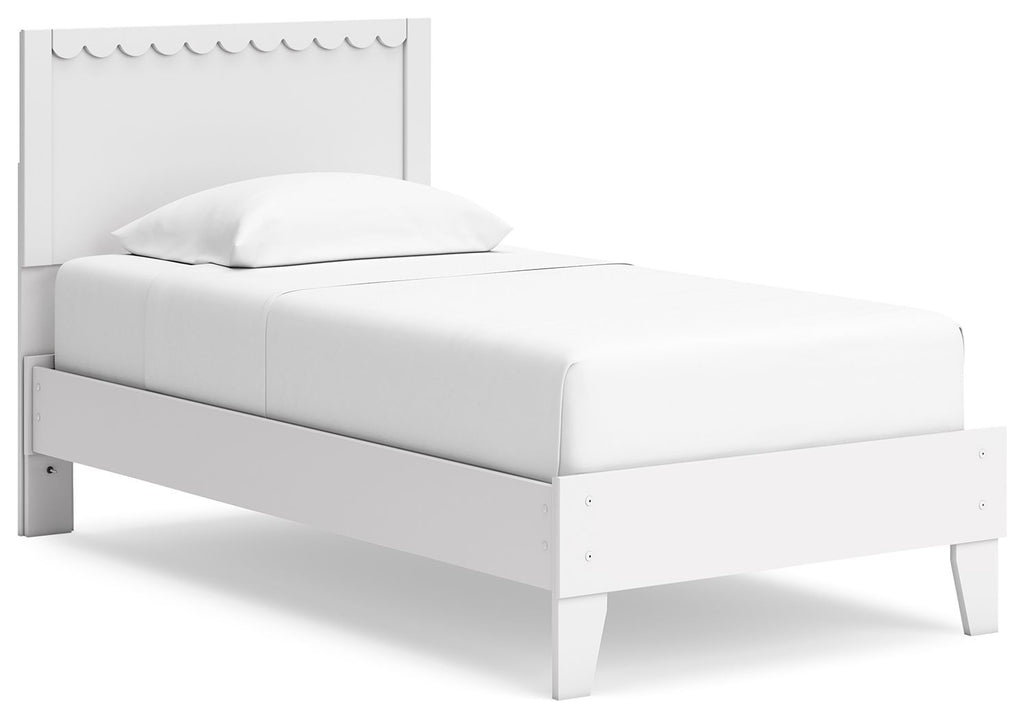 Cama de plataforma con paneles