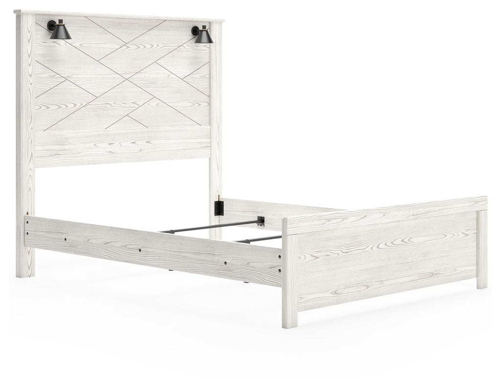 Panel Bed With Sconces