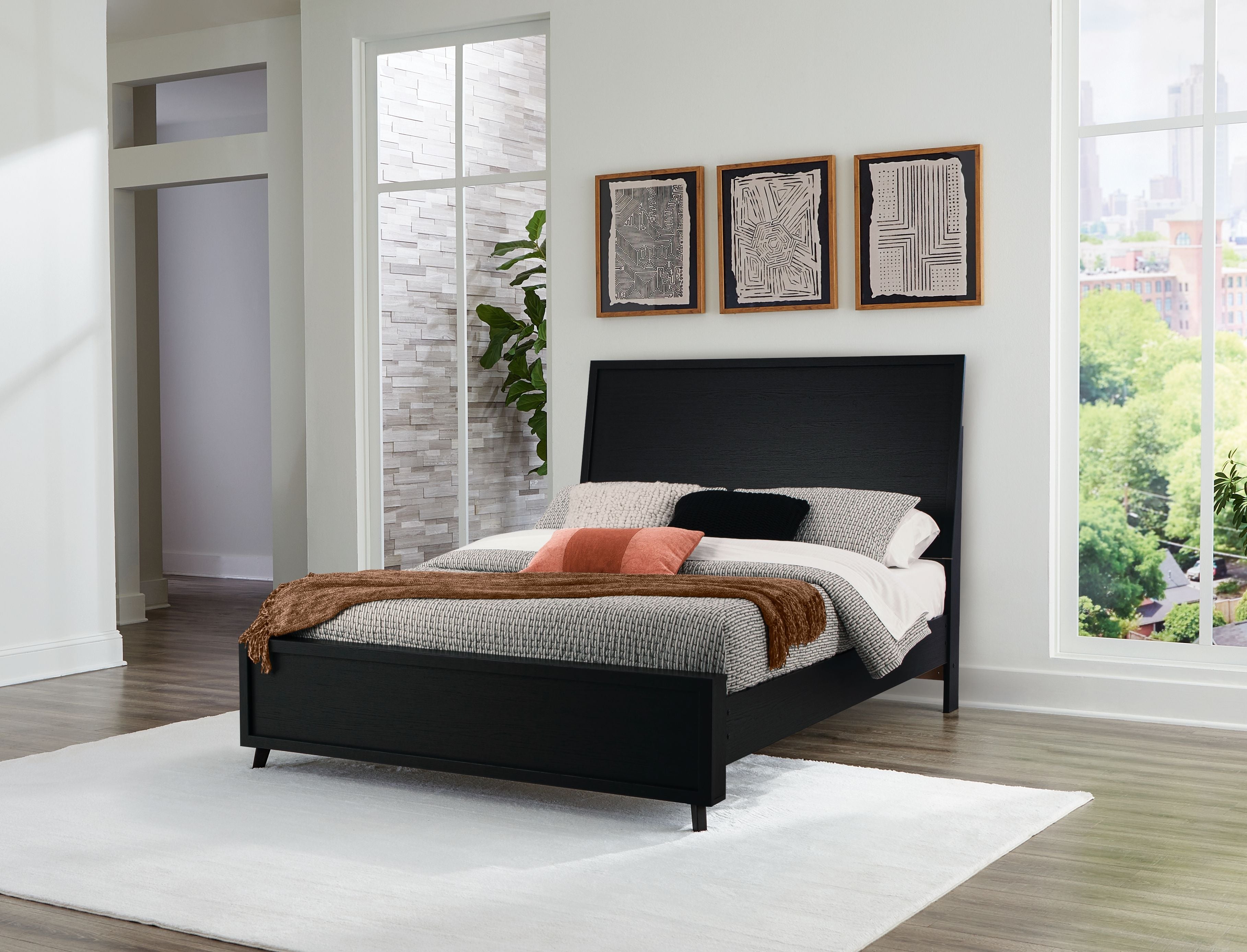 Letto con pannelli