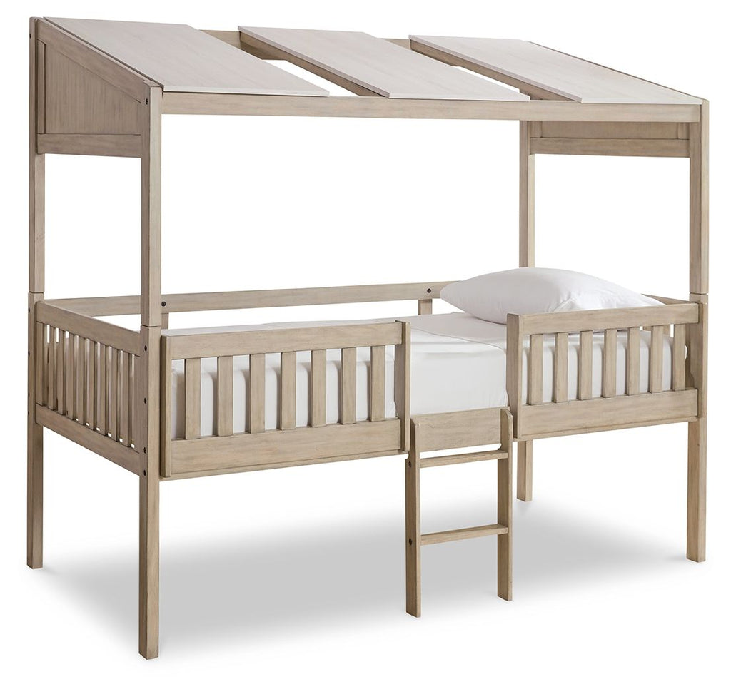 Cama alta Twin con paneles de techo