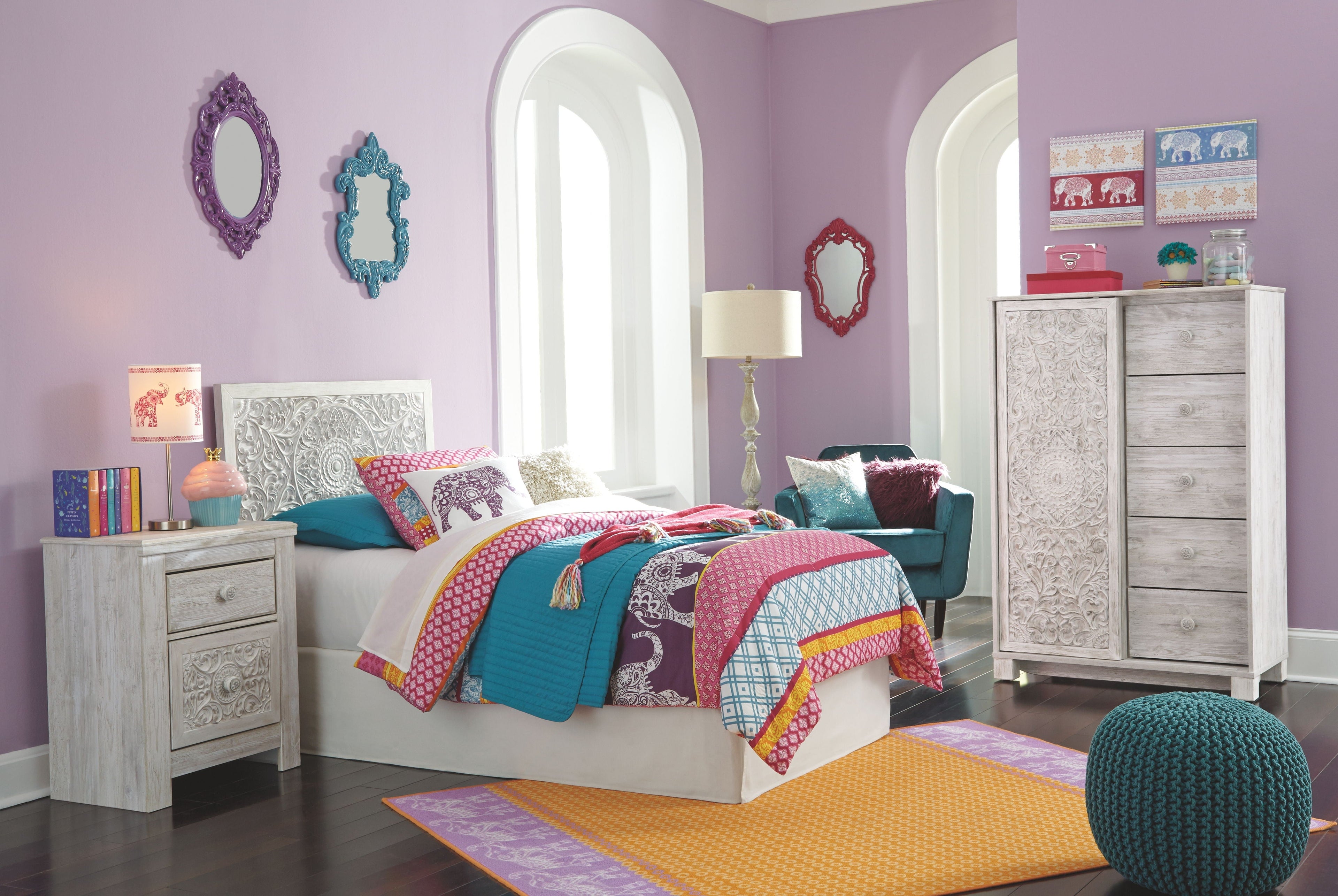Cabecero de panel Twin con estructura de cama atornillable