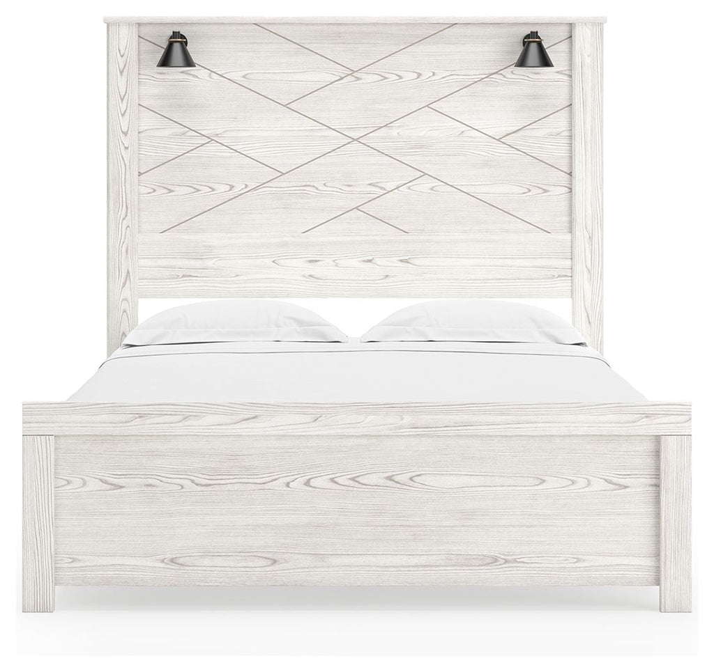 Panel Bed With Sconces