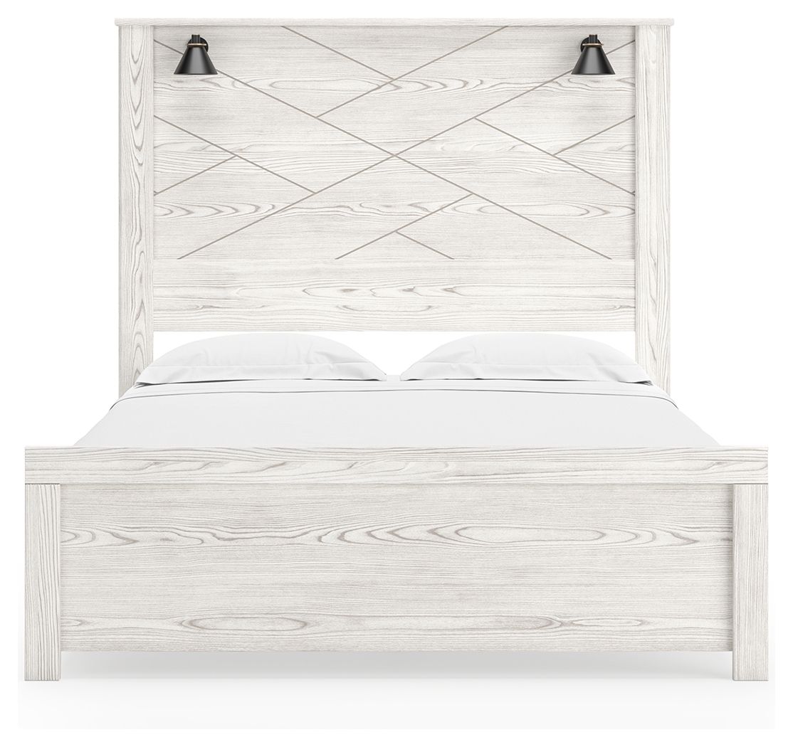 Panel Bed With Sconces