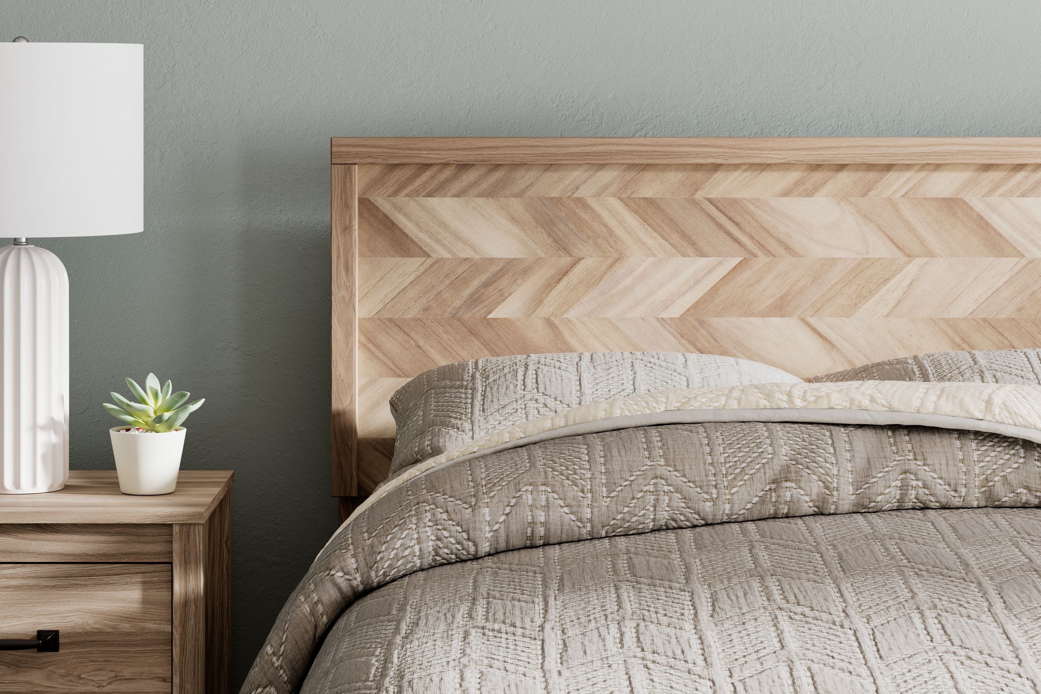 Cama de plataforma con paneles