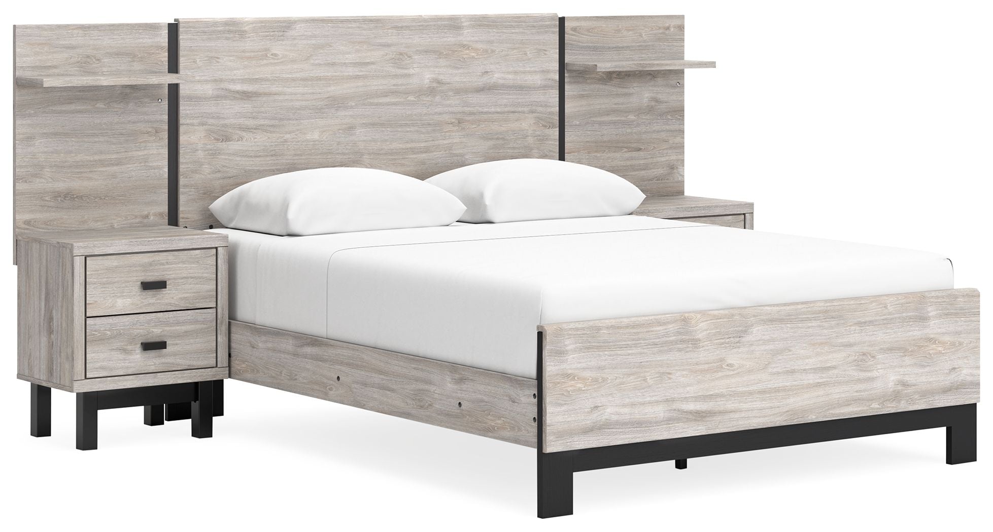 Letto con pannelli e prolunghe