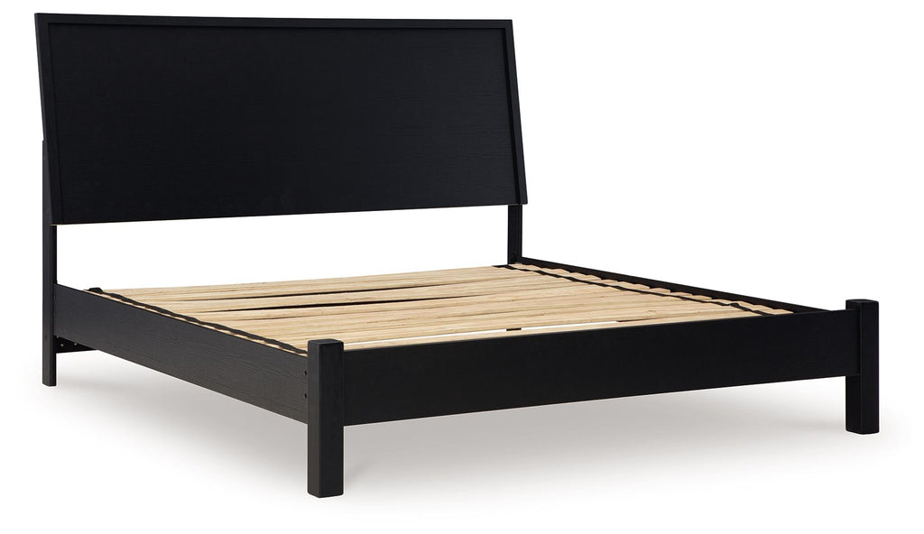 Paneelbett mit niedrigem Fußteil