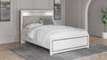 Cama queen de paneles con listones enrollables