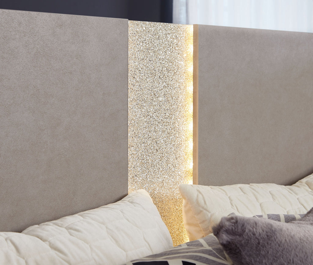 Letto con pannelli
