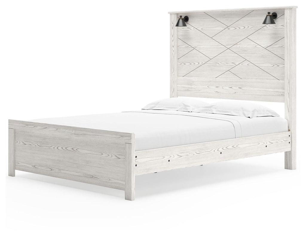 Panel Bed With Sconces