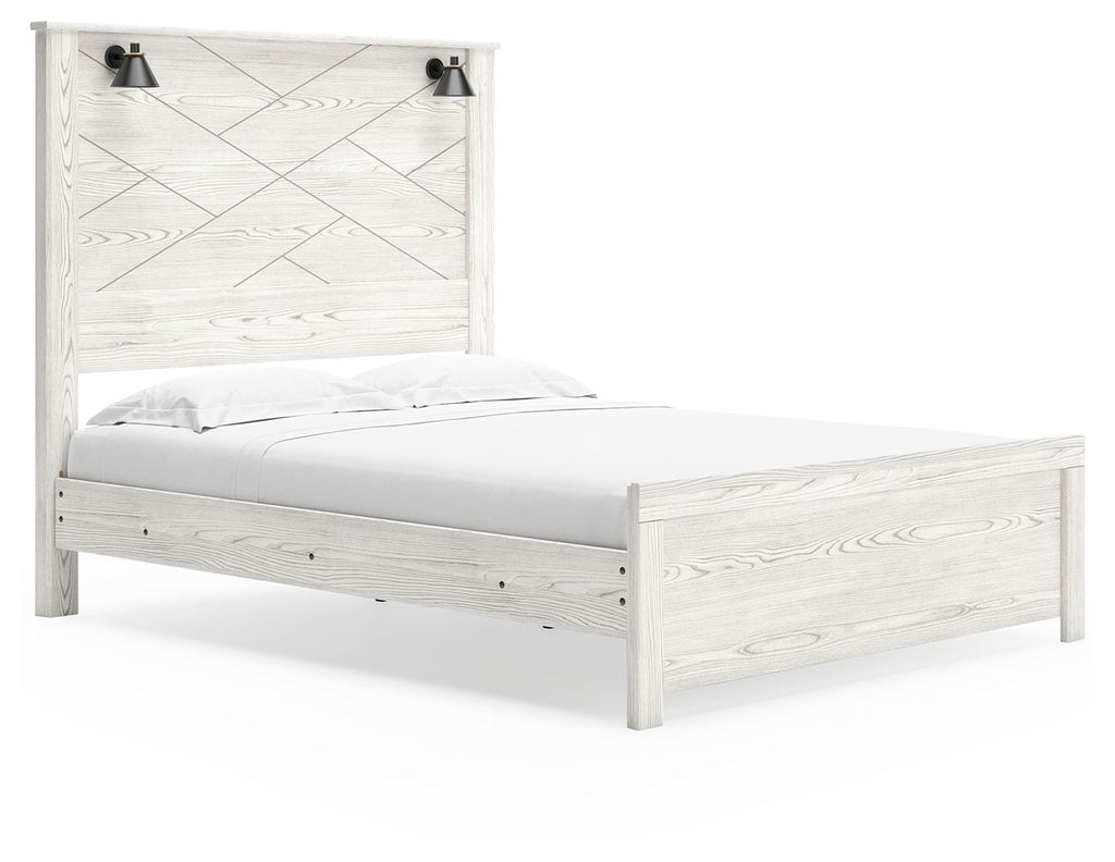 Panel Bed With Sconces