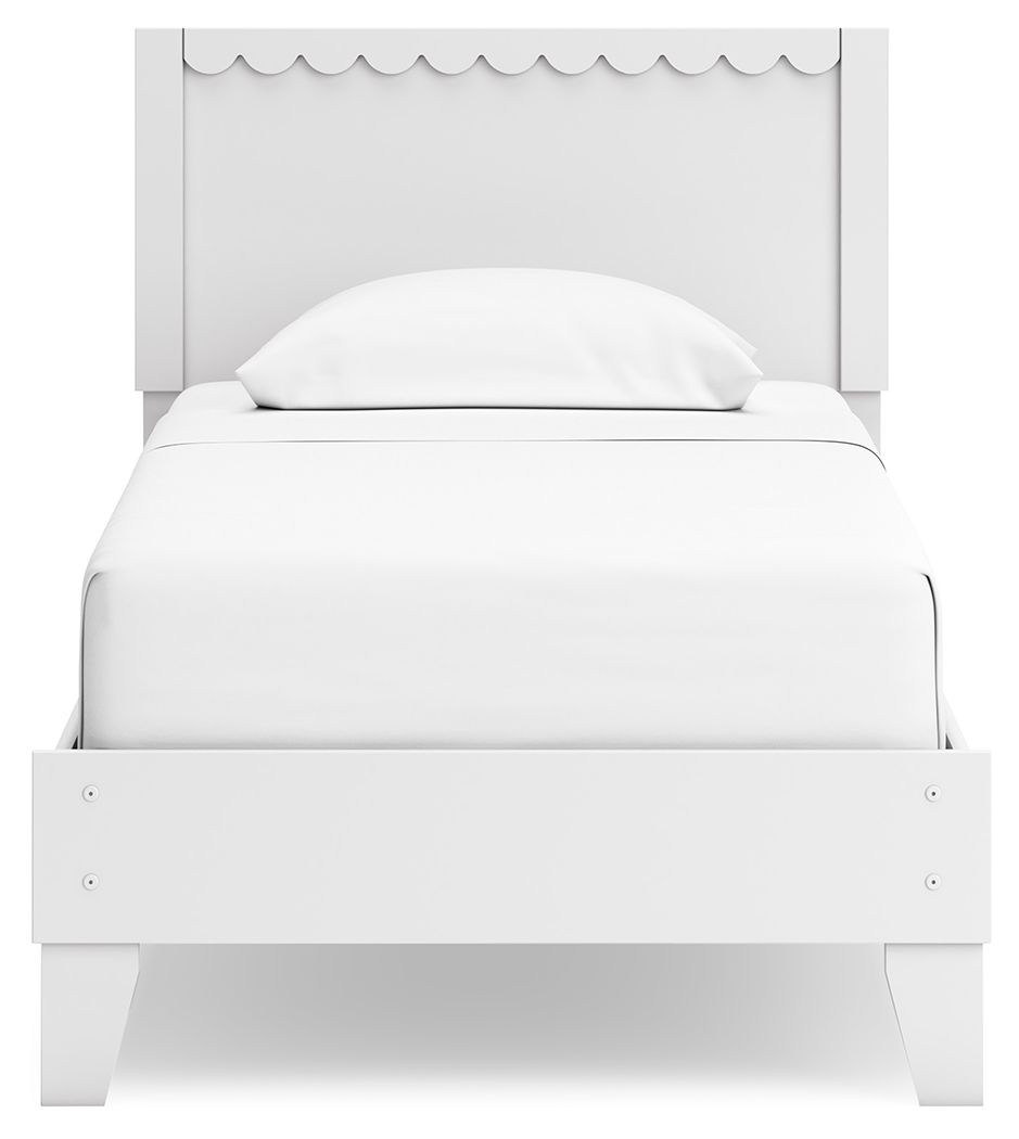 Cama de plataforma con paneles