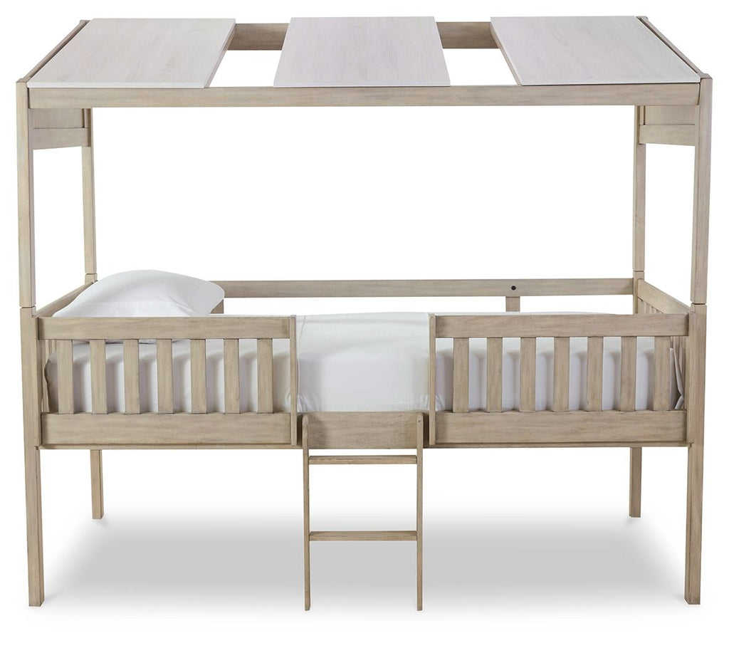 Cama alta Twin con paneles de techo